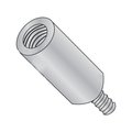 Newport Fasteners Round Standoffs, #4-40 Thrd Sz, 1/2 in Bd L, Aluminum Plain, 3/16 in OD 910380